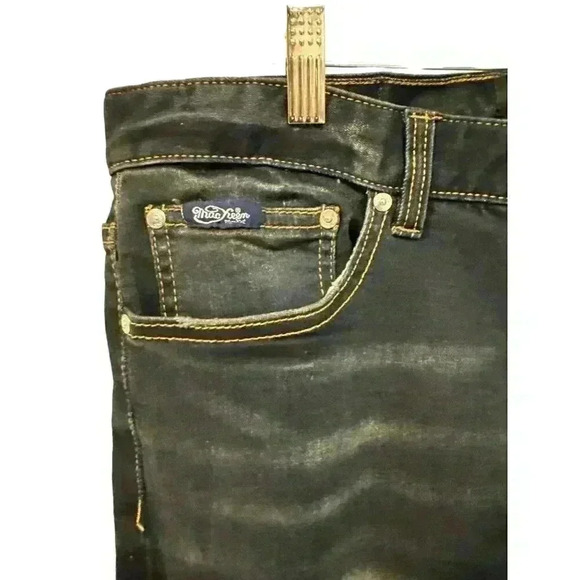 Mac Keen Men's Distressed Colorful Graffiti Jeans Dark Wash Size 34, Pre-Owned - Picture 2 of 13